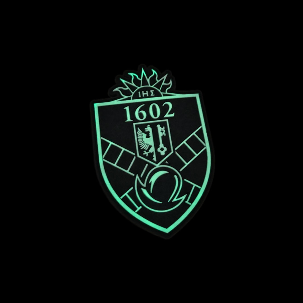 Patch Blason 1602 noir/blanc fluorescent – Image 2